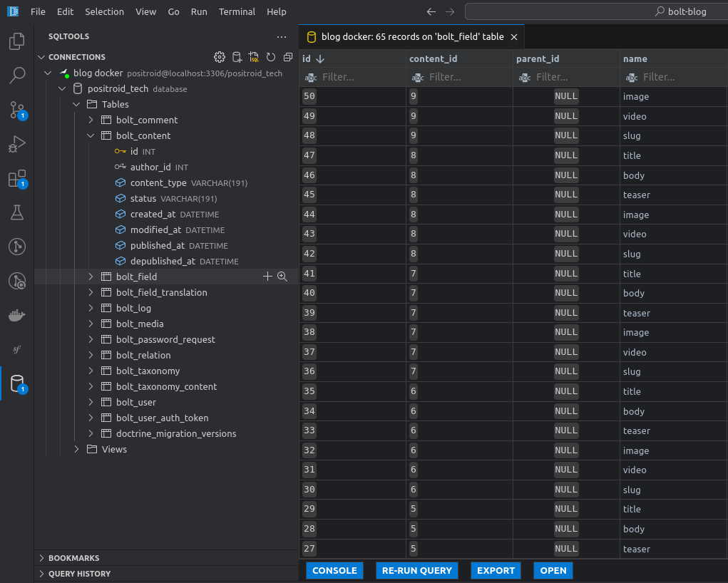 SQLTools панель VS Code